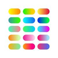 modern gradient color swatches vector set