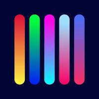 modern gradient color swatches vector set