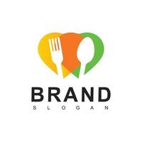 Healthy food logo design template vector