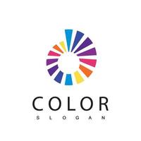 vector de diseño de plantilla de logotipo colorido abstracto