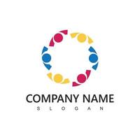 People Logo Template, Charity, Teamwork, And Social Media Network Icon vector