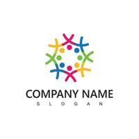 People Logo Template, Charity, Teamwork, And Social Media Network Icon vector