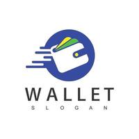 Fast Pay Logo Digital Electronic Transaction Concept Using Wallet Icon vector