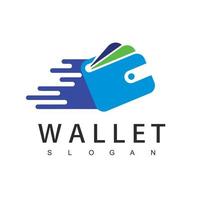 Fast Pay Logo Digital Electronic Transaction Concept Using Wallet Icon vector