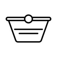 Shopping basket icon line isolated on white background. Black flat thin icon on modern outline style. Linear symbol and editable stroke. Simple and pixel perfect stroke vector illustration