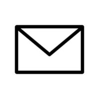 Email icon line isolated on white background. Black flat thin icon on modern outline style. Linear symbol and editable stroke. Simple and pixel perfect stroke vector illustration
