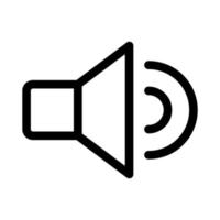Sound volume icon line isolated on white background. Black flat thin icon on modern outline style. Linear symbol and editable stroke. Simple and pixel perfect stroke vector illustration