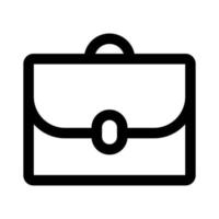 Business briefcase icon line isolated on white background. Black flat thin icon on modern outline style. Linear symbol and editable stroke. Simple and pixel perfect stroke vector illustration.
