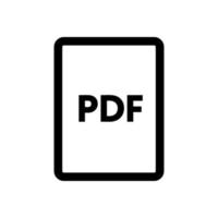 línea de icono de archivo pdf aislada sobre fondo blanco. icono negro plano y delgado en el estilo de contorno moderno. símbolo lineal y trazo editable. ilustración de vector de trazo simple y perfecto de píxeles.