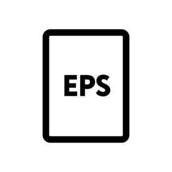 EPS file icon line isolated on white background. Black flat thin icon on modern outline style. Linear symbol and editable stroke. Simple and pixel perfect stroke vector illustration.