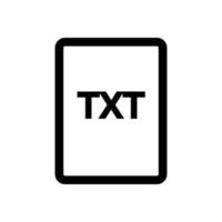 TXT file icon line isolated on white background. Black flat thin icon on modern outline style. Linear symbol and editable stroke. Simple and pixel perfect stroke vector illustration.