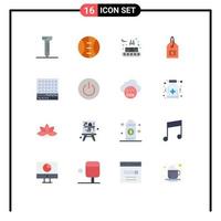 Set of 16 Modern UI Icons Symbols Signs for interface thanksgiving tag sweet biscuit Editable Pack of Creative Vector Design Elements