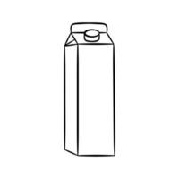 Pack of milk contour illustration vector