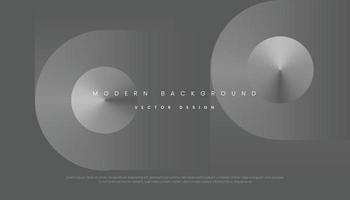 Abstract Modern Circle Grey Metal Background. Futuristic Geometric Shapes vector