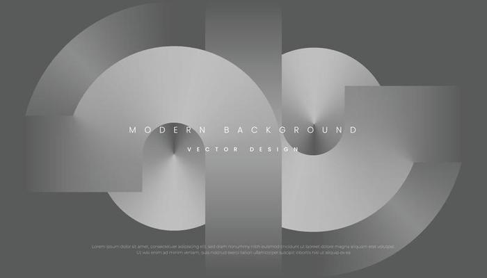 Abstract Modern Circle Grey Metal Background. Futuristic Geometric Shapes