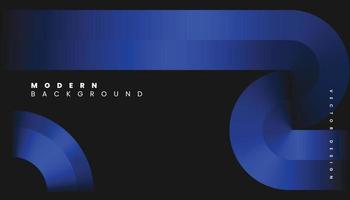 Dark Background with Blue Modern Geometric Shapes. Futuristic Background Concept Vector Illustration