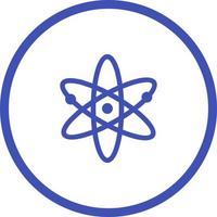 Unique Atomic Structure II Vector Glyph Icon