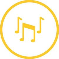 Unique Musical Notes Vector Glyph Icon