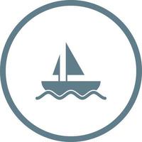 Unique Boat Vector Glyph Icon