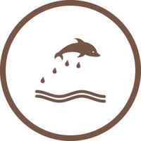 Unique Dolphin Vector Glyph Icon