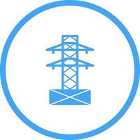 icono de glifo de vector de torre de electricidad único