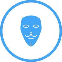 Unique Two Masks Vector Glyph Icon