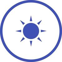 Unique Sun II Vector Glyph Icon