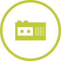 Unique Tape Recorder Vector Glyph Icon