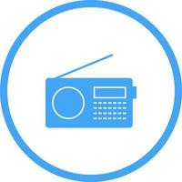 icono de glifo de vector de conjunto de radio único