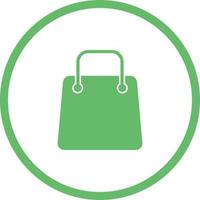 icono de glifo de vector de bolsa de compras único