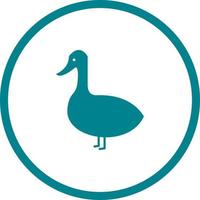 Unique Duck Vector Glyph Icon