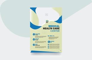 Health care medical flyer brochure design template vector