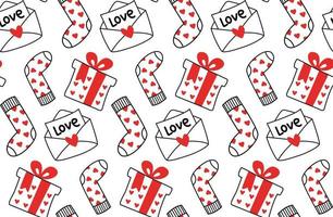 Seamless pattern of love. Happy Valentine's day. vector