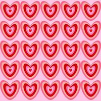 seamless pattern with red hearts vector