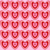 seamless pattern with red hearts vector