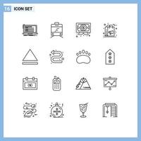 16 Creative Icons Modern Signs and Symbols of arrows campaign certificate shopping digital Editable Vector Design Elements