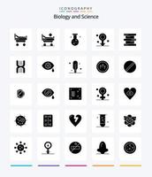 Creative Biology 25 Glyph Solid Black icon pack  Such As dna. hazardous. biology. chemistry. biochemistry vector