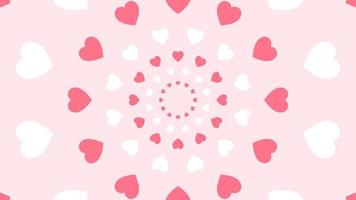 Free vector pink and white heart pattern lover pink background