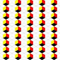 Vector seamless cube geometric pattern white background