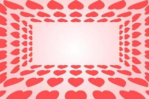 ilustración vectorial geométrica del patrón de corazón rojo resumen mínimo rosa amante concepto de san valentín vector