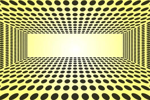 Vector isometric pattern abstract background,Perspective circle geometric dot shape yellow background