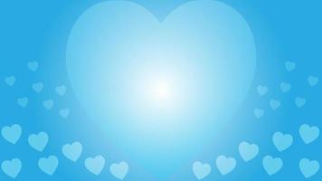 Vector blue balloon heart shiny bokeh love valentine concept