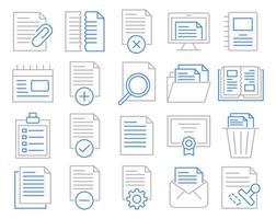 Documents icons, suitable for a wide range of digital creative projects. vector