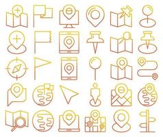 Location icons, suitable for a wide range of digital creative projects. vector