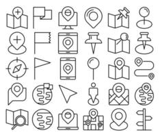 iconos de ubicación, adecuados para una amplia gama de proyectos creativos digitales. vector