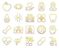 Medicine icons, suitable for a wide range of digital creative projects. vector