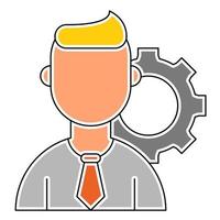 management icon, suitable for a wide range of digital creative projects. vector
