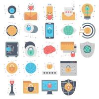 cyber security and network protection icons, suitable for a wide range of digital creative projects. vector