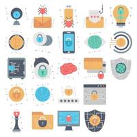 cyber security and network protection icons, suitable for a wide range of digital creative projects. vector