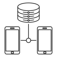 ícono de big data, adecuado para una amplia gama de proyectos creativos digitales. vector